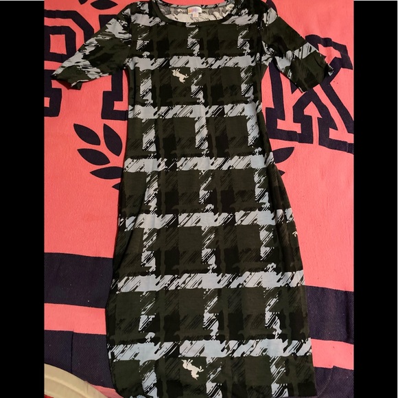 NWOT LulaRoe Julia dress!!! Square pattern/horse’s - Picture 1 of 9